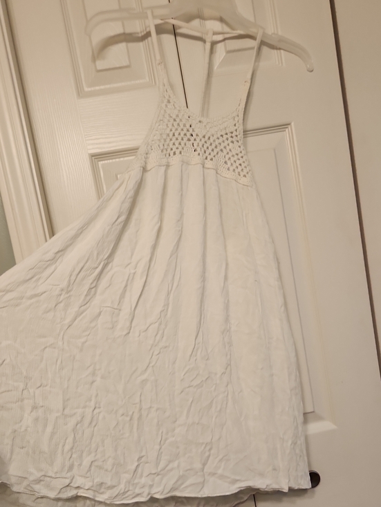 Roxy Dresses & Skirts - Roxy White Crochet Top Dress /  Swim Cover Up 100% Cotton